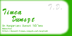 timea dunszt business card